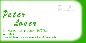 peter loser business card